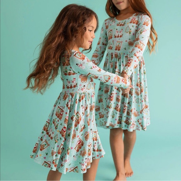 Posh Peanut Gingerbread Train Twirl Dress NIB NWT - Picture 3 of 4